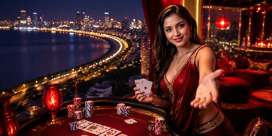 Players enjoying Andar Bahar style card game outdoors at Mumbai Marine Drive